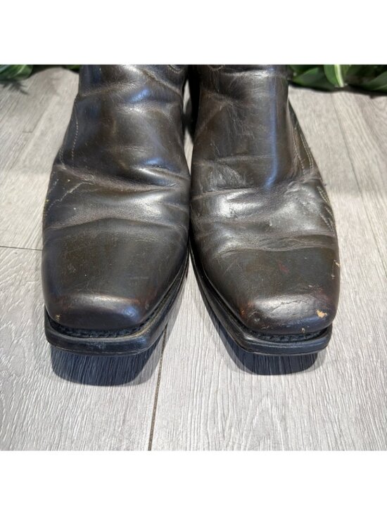 VTG Wrangler Patent Leather Thunderbird Cowboy Boots Rainbow Peacock Mens 12 D main image 12